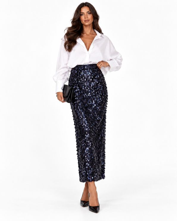 ETTA MIDNIGHT MAXI SKIRT