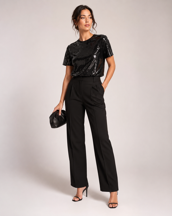 Boxed Black Blouse