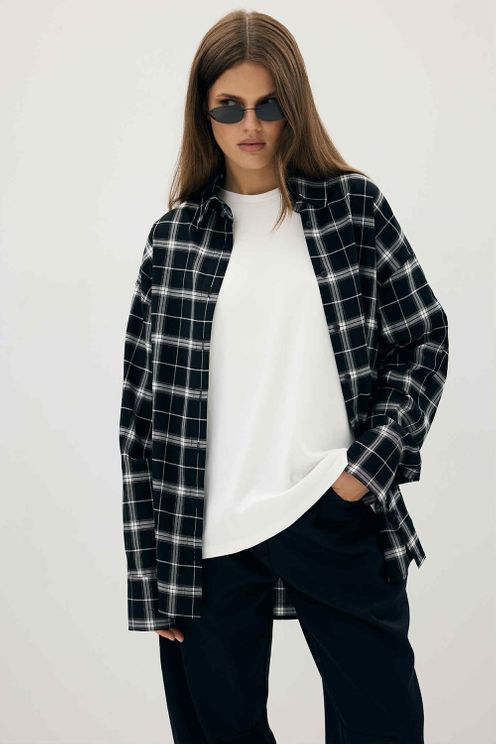 Koszula Midnight Check – czerń