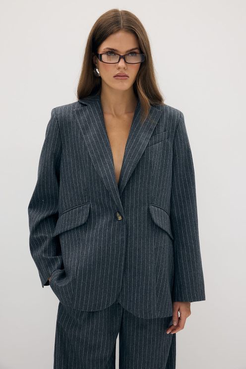 Marynarka Lou Pinstripe  Grafitowa