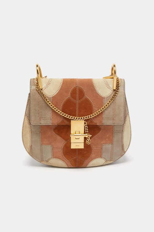 Drew Bijou Patchwork Medium Shoulder Bag
