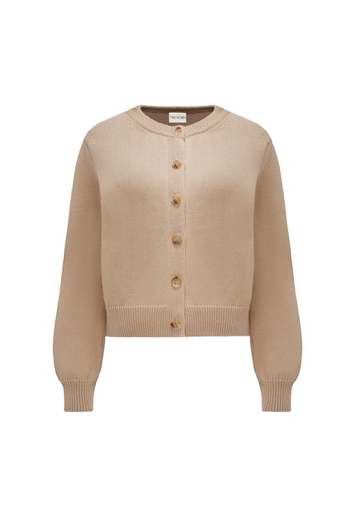 Kardigan nude organic z kaszmirem