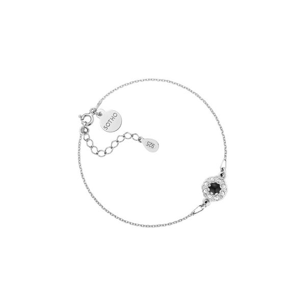 Srebrna bransoletka z onyksem