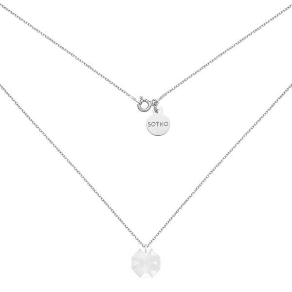 Srebrny naszyjnik z bezbarwnym kryształem SWAROVSKI® CRYSTAL Srebrny naszyjnik z bezbarwnym kryształem SWAROVSKI® CRYSTAL