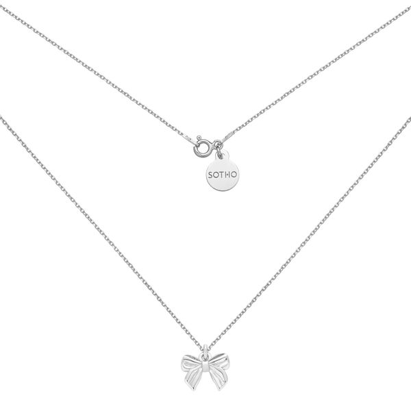 Srebrny naszyjnik z kokardką