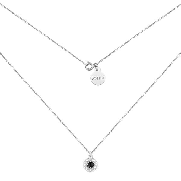 Srebrny naszyjnik z onyksem