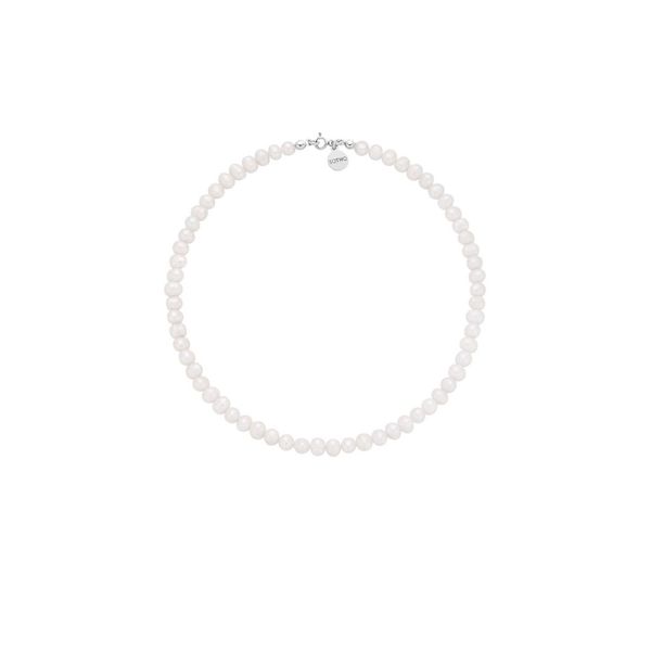 Srebrny naszyjnik z pereł naturalnych