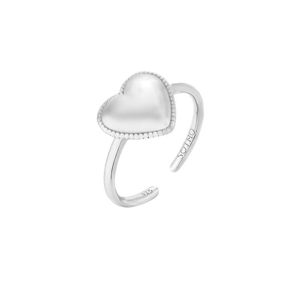 Srebrny pierścionek z sercem