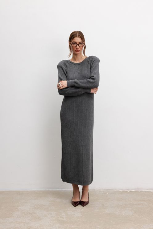 Sukienka dzianinowa organic z kaszmirem melange