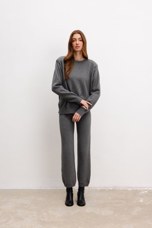 Sweter z poduszkami organic z kaszmirem melange Sweter z poduszkami organic z kaszmirem melange