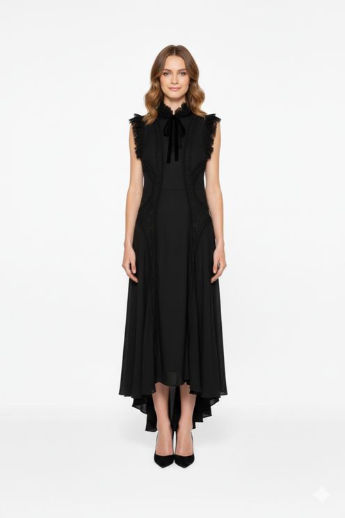 Black Lace Maxi Dress