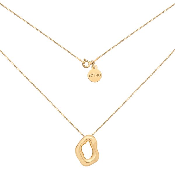 Złoty naszyjnik z balonową zawieszką