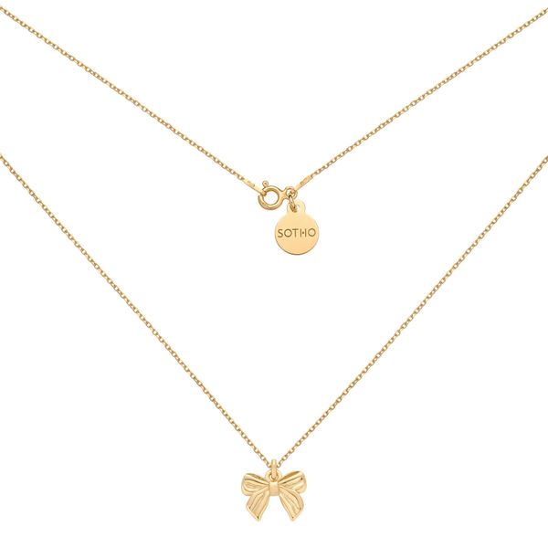 Złoty naszyjnik z kokardką