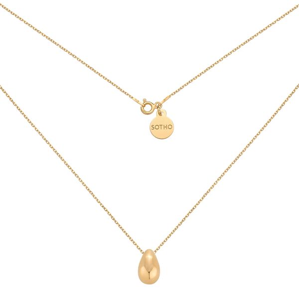 Złoty naszyjnik z kroplą