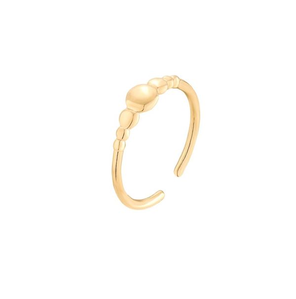 Złoty pierścionek z kuleczkami