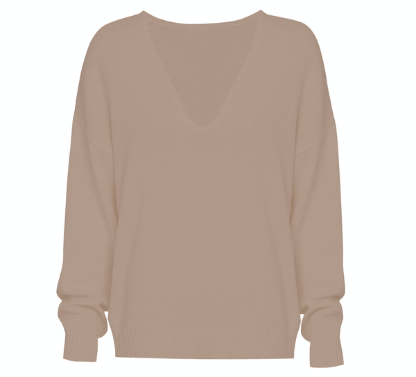 Sweter brown organic z kaszmirem
